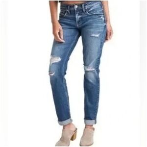 Adriano Goldschmied The Stilt Roll Up Cigarette Distressed Jeans Size 28
